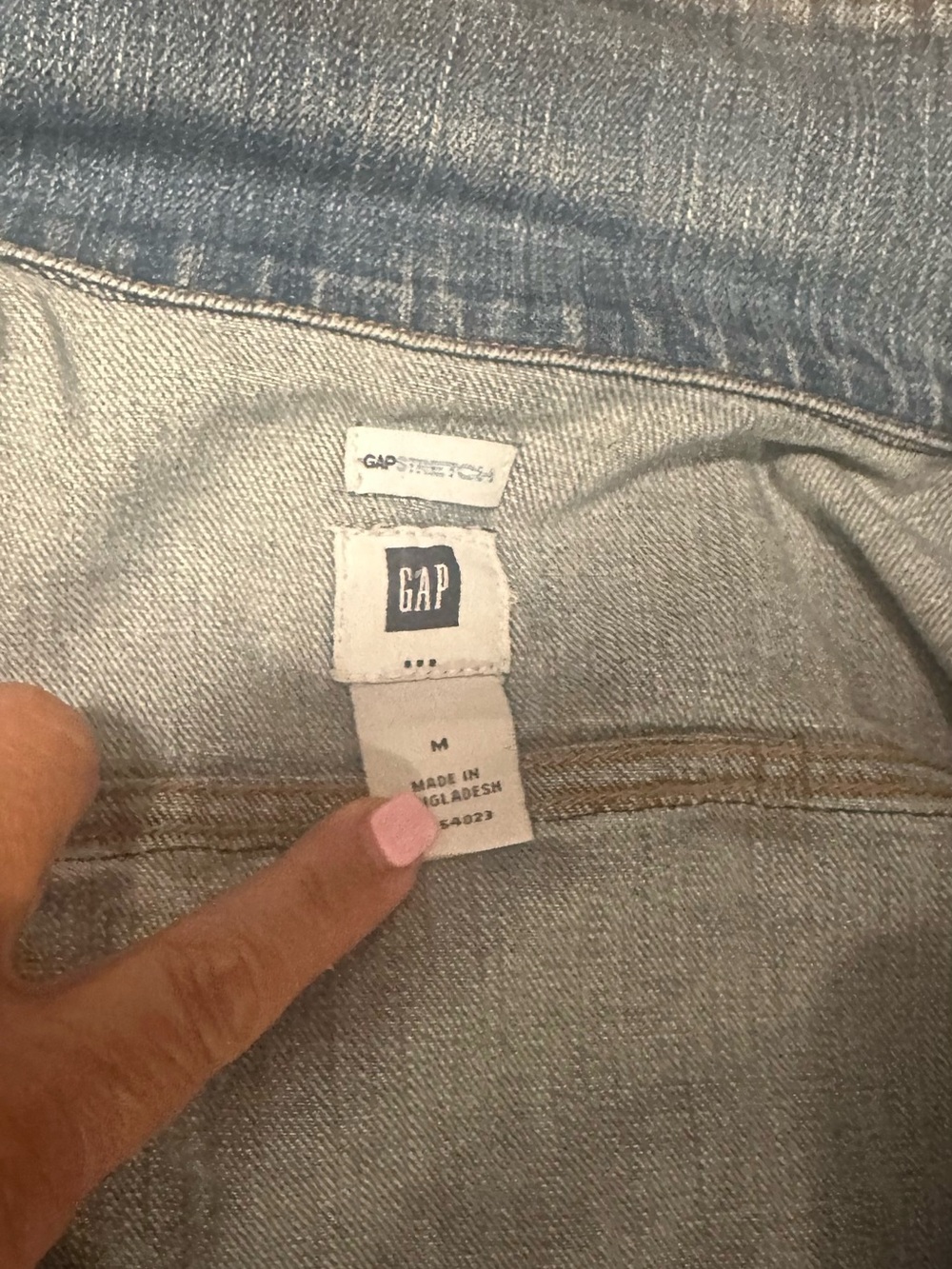 GAP Light Denim Jacket in Pale Blue